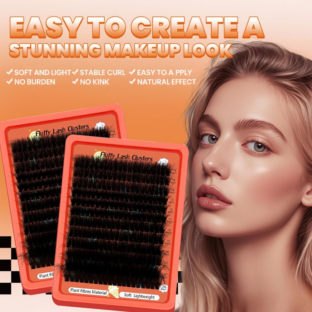 Eyelash Extension Mega Volume - Russian Volume Lash Clusters 80D 100D