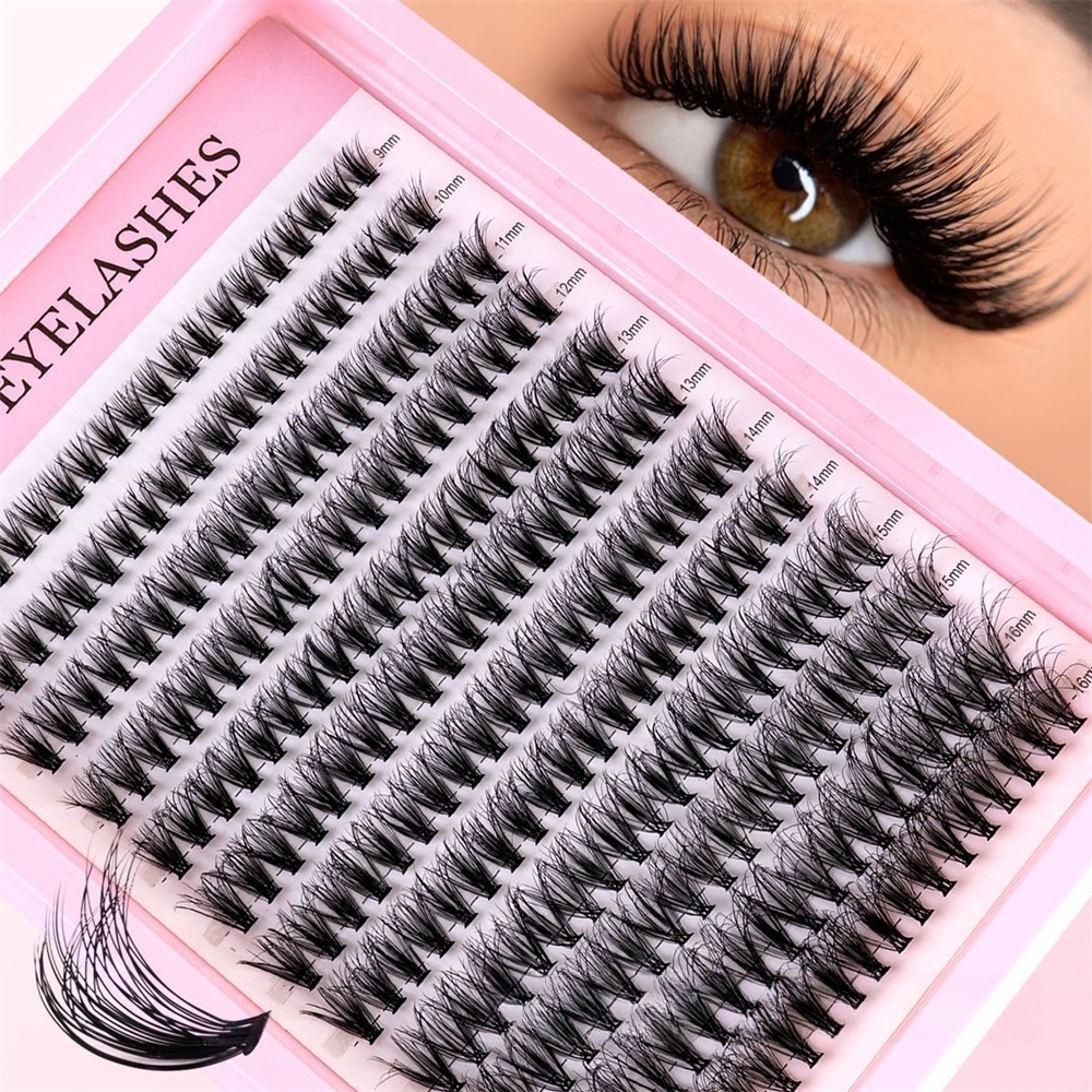 Eyelash Extension Options - Mixed-Length Individual Lashes (8-14mm): 12P/20P/30P Options,