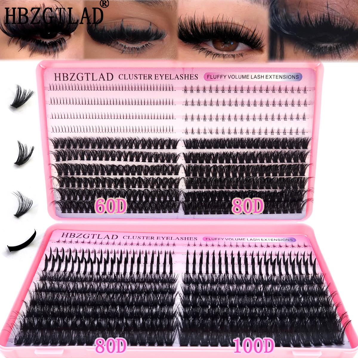Eyelash Extension Doll Eye - 60D-160D eyelash group manga fake eyelashes