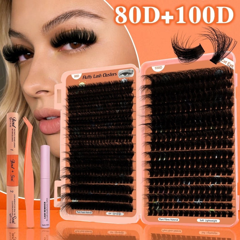 Eyelash Extension Mega Volume - Reusable Lashes D Curl False Eyelashes