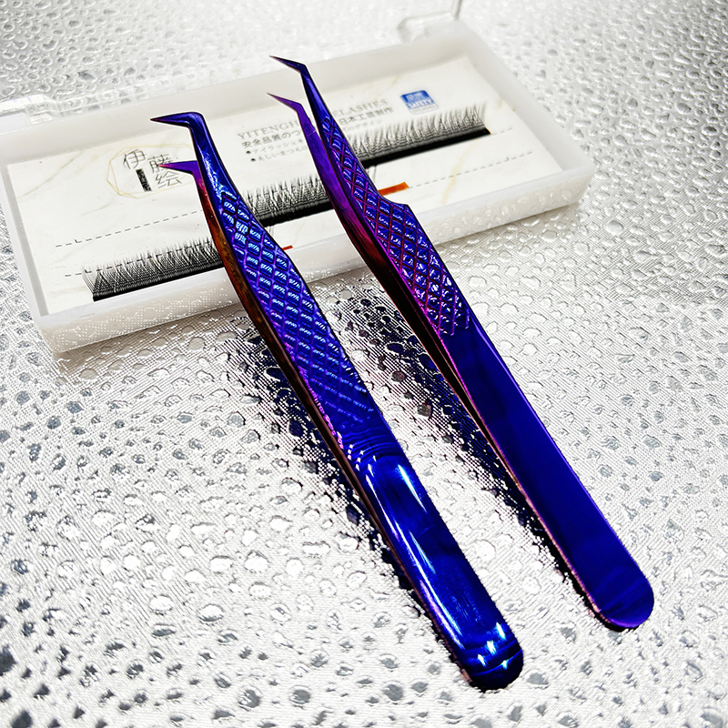 Eyelash Extension Mega Volume - 2pcs/set False Lash Tweezers For Eyelash