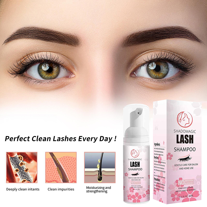 Eyelash Extension Foam Cleanser - 60ML Fast Cleaning Lash Shampoo For