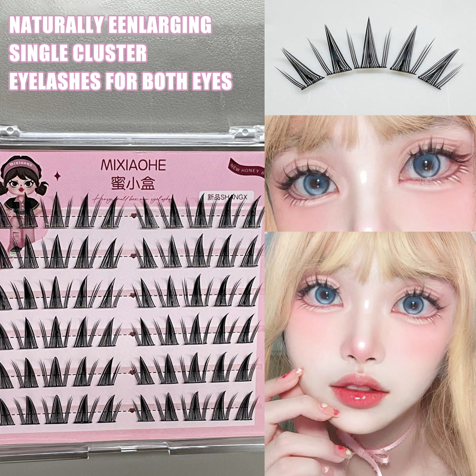Eyelash Extension Doll Eye - Self-adhesive Manga False Eyelashes No Glue