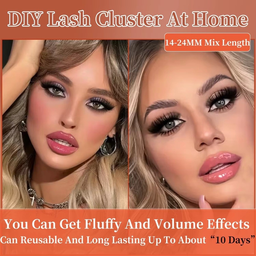 Eyelash Extension Mega Volume - Reusable Lashes D Curl False Eyelashes