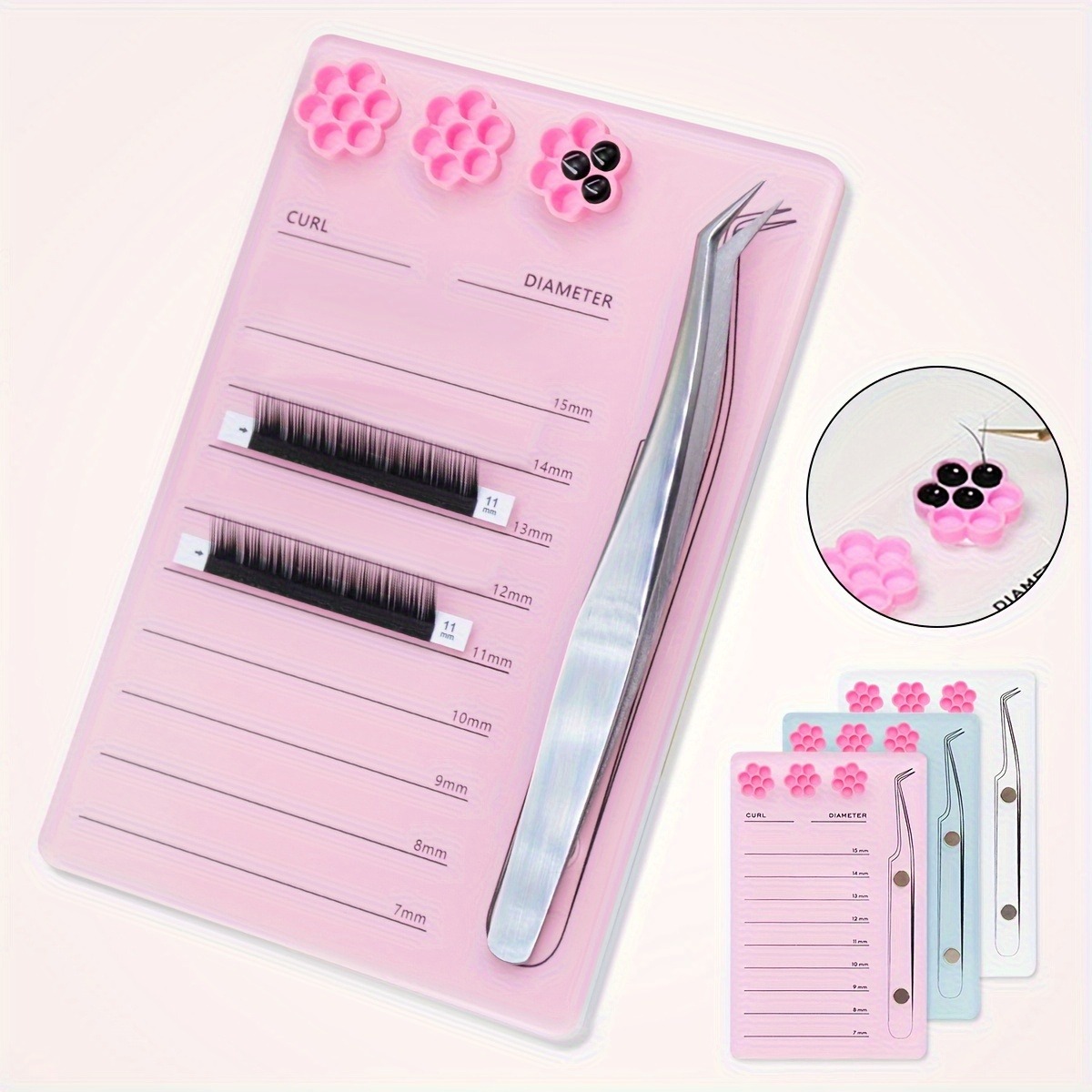 Lash Mapping Sticker - Eyelash Extension Scale Holder Magnetic Acrylic