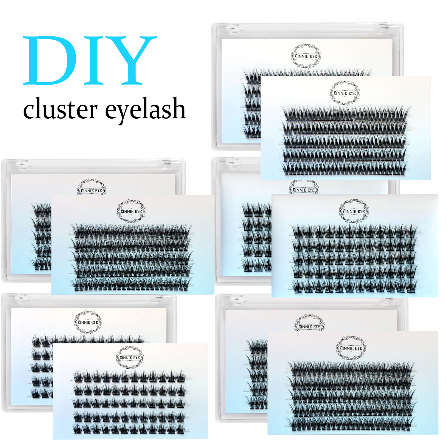 Eyelash Extension Doll Eye - New Segmented Cluster Eyelash DIY100 Fans