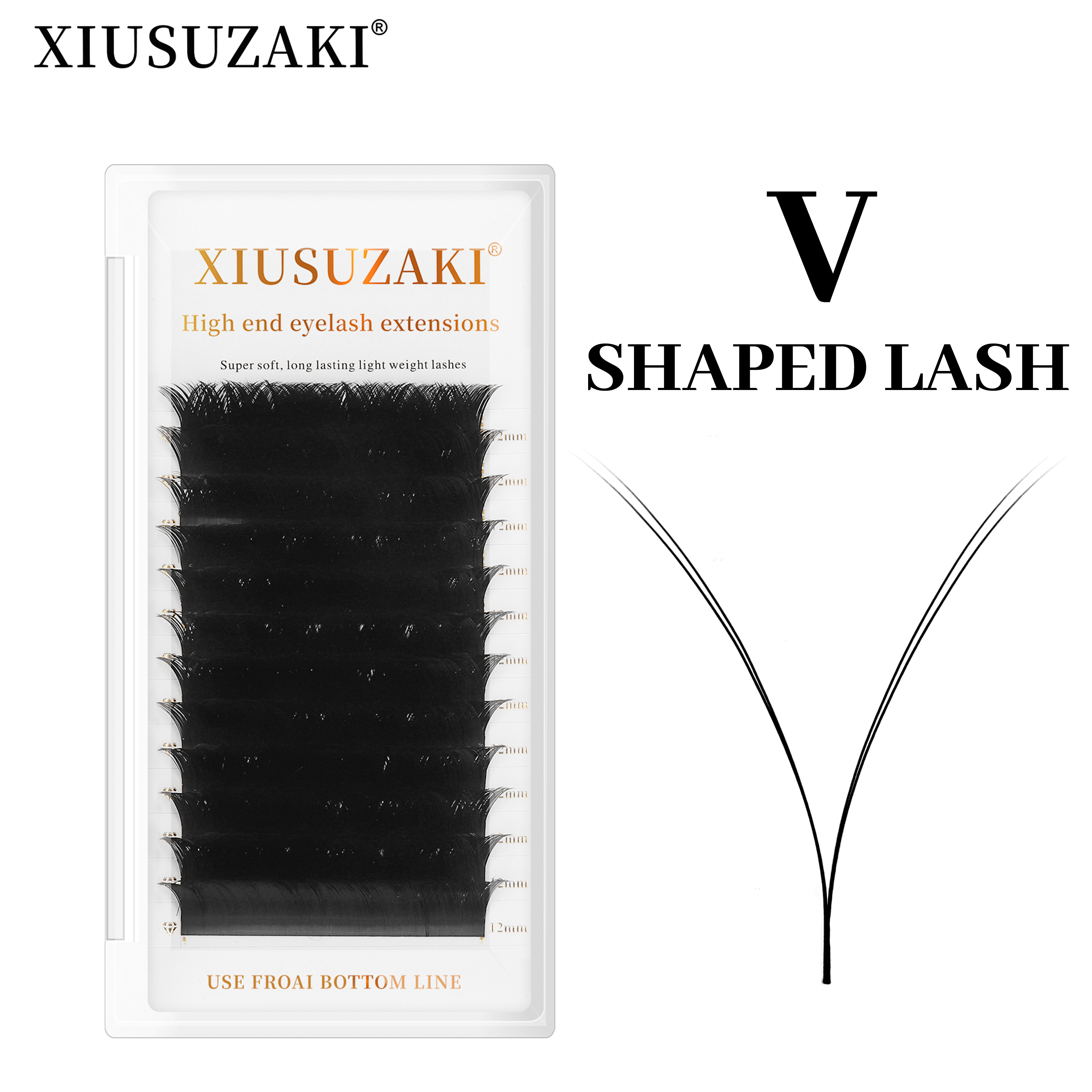 Eyelash Extension Mega Volume - XIUSUZAKI Makeup V Shape Auto-Fans Eyelash