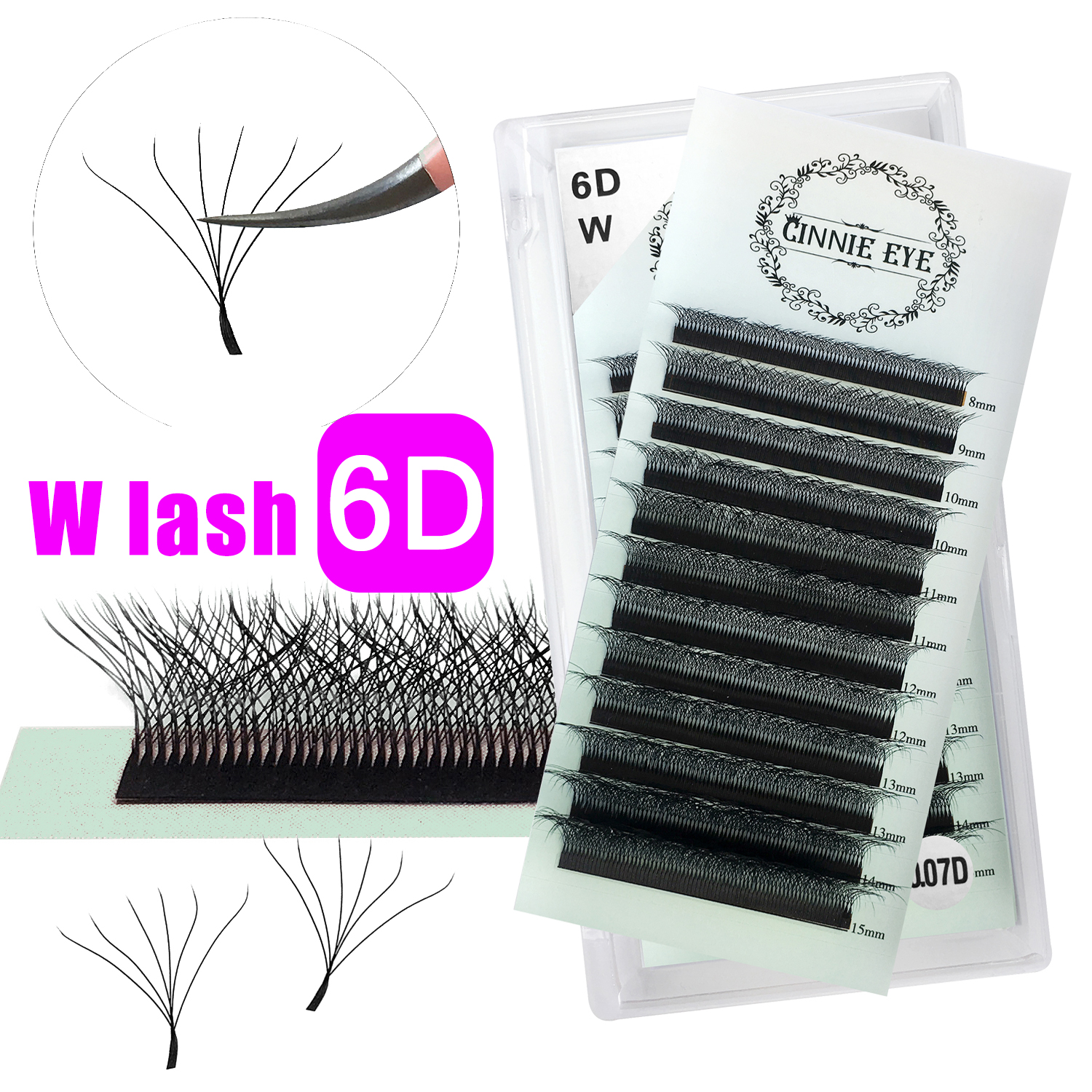 Eyelash Extension Doll Eye - Cilios W 6D W Eyelashes Extensions