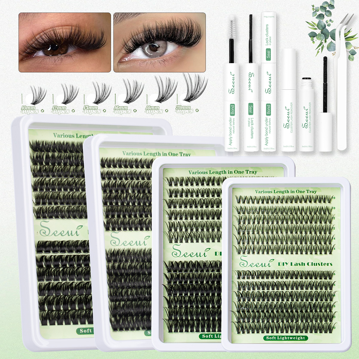 Eyelash Extension Volume Lashes - Cluster Lashes Kit Individual Lashes Volume