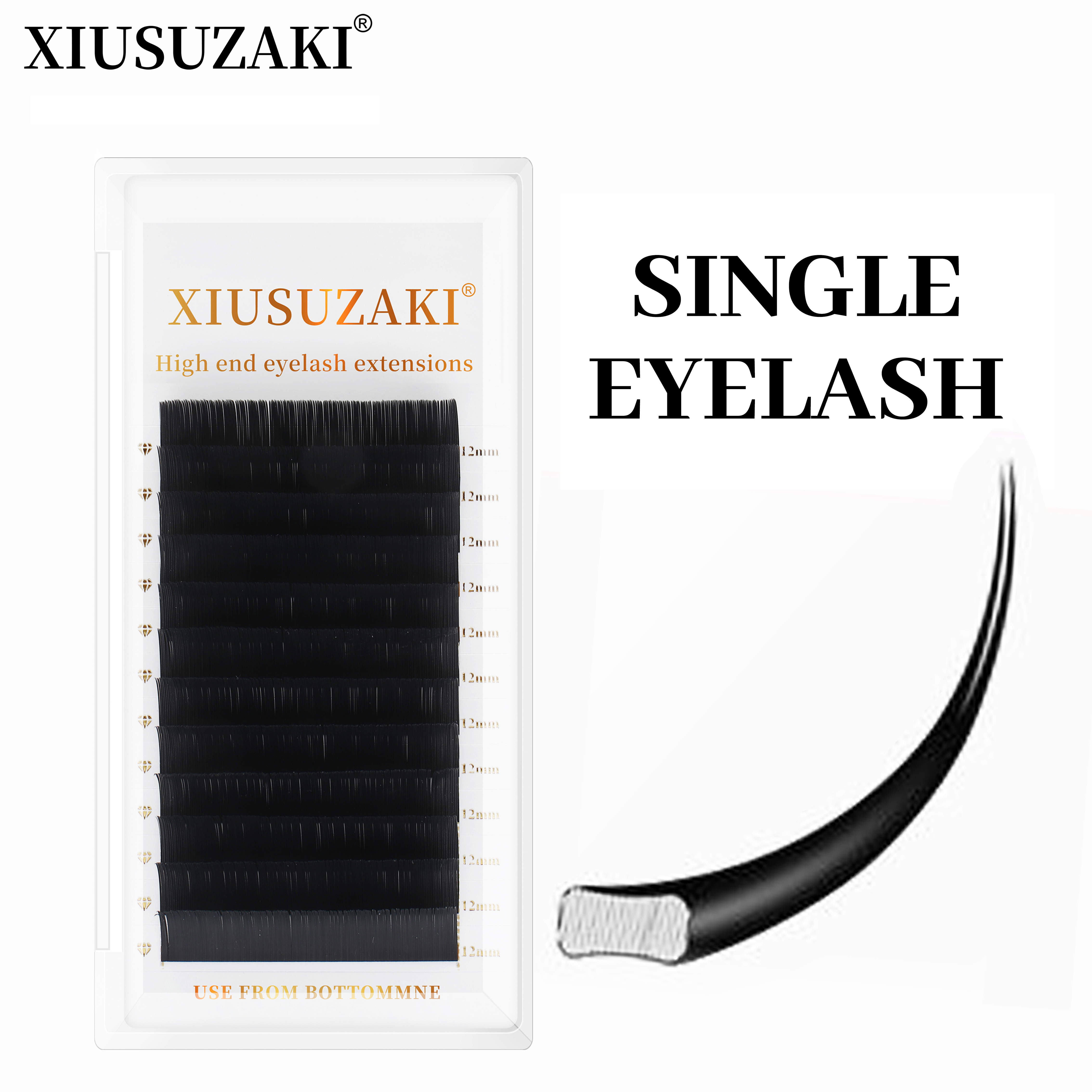 Individual Lash Tray - XIUSUZAKI Flat Ellipse Eyelash Split Tips