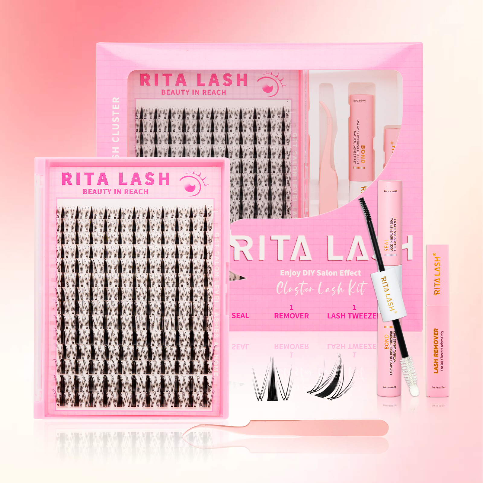 Individual Lash Tray - RITALASH 154pcs D Curl Cluster Lash