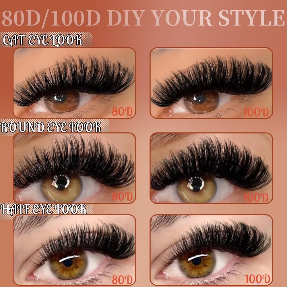 Eyelash Extension Mega Volume - Long Lasting D Curl False Eyelashes