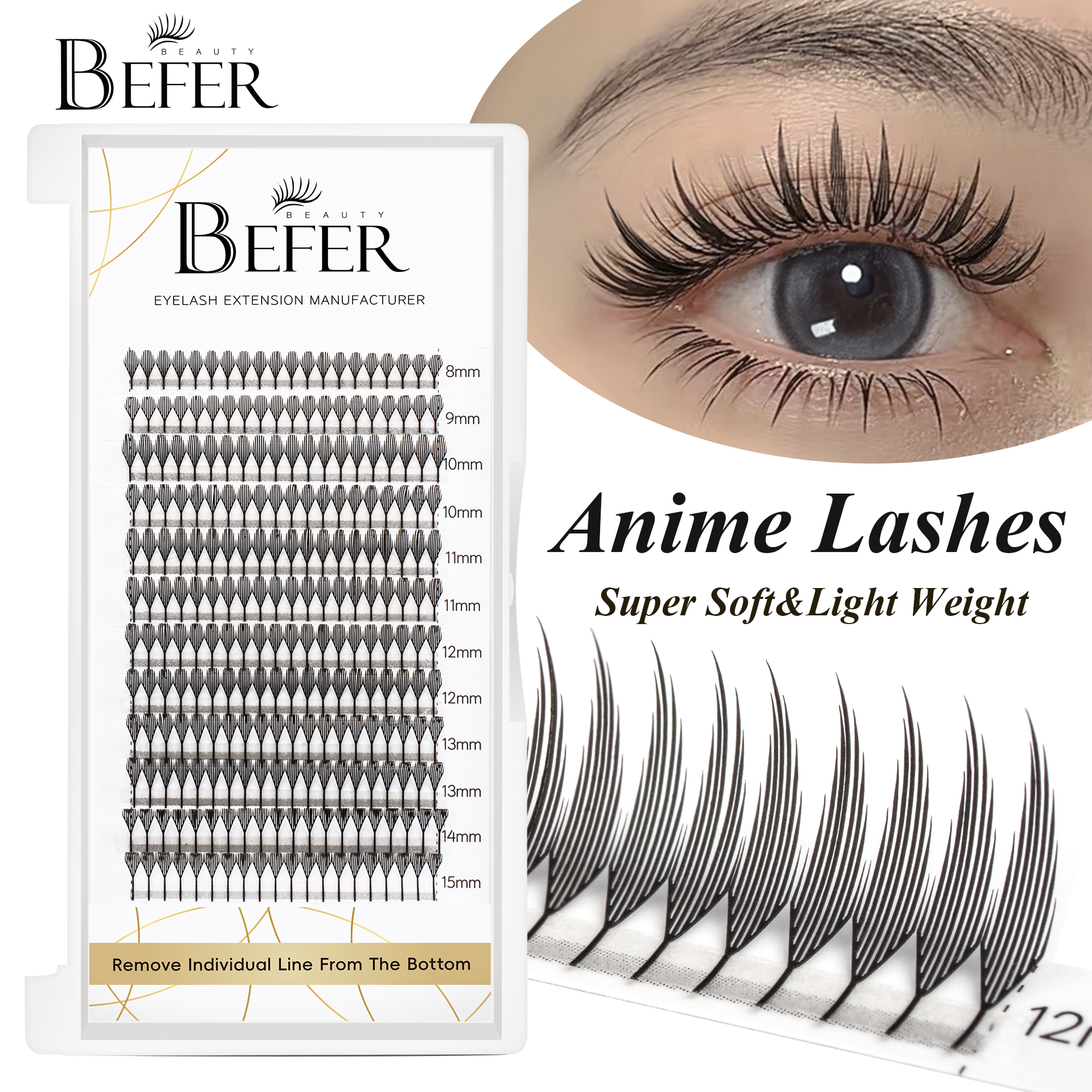 Befer Beauty Anime Lashes 240  - Eyelash Extension Anime Style avaliação e preço
