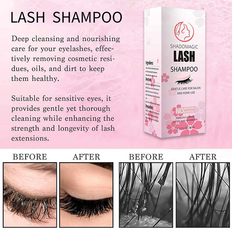 【A】60ML Fast Cleaning Lash Sha - Eyelash Extension Foam Cleanser avaliação e preço