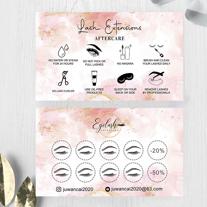 Custom Loyalty Cards with Logo - Eyelash Extension Logo Design avaliação e preço