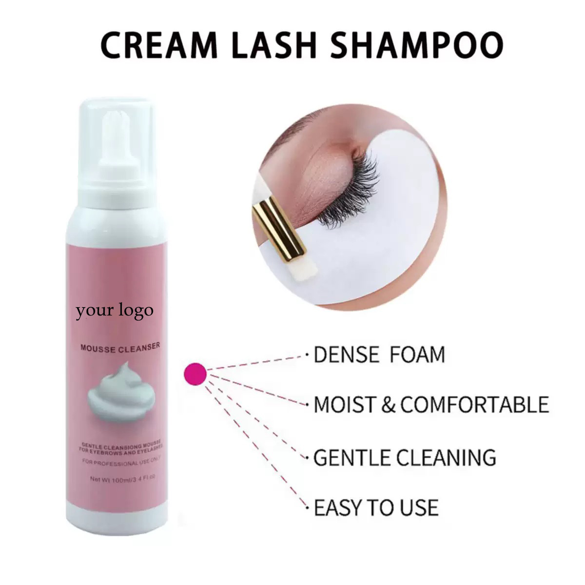Customized  Whipped Lash Shamp - Eyelash Extension Foam Cleanser avaliação e preço