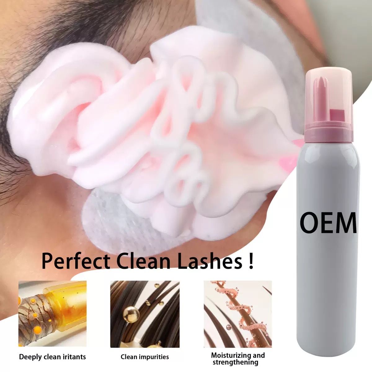 Customized  Whipped Lash Shamp - Eyelash Extension Foam Cleanser avaliação e preço