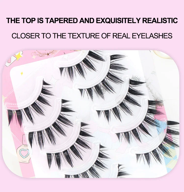 5-pair Manga Eye A Shaped Fals - Eyelash Extension Douyin avaliação e preço