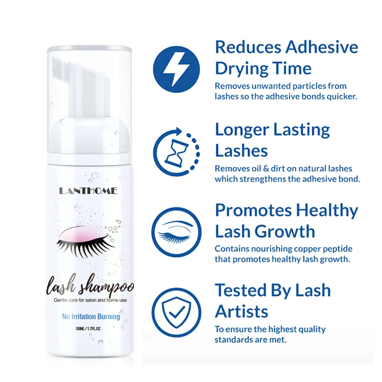 Lanthome Eyelash Extension Sha - Eyelash Extension Foam Cleanser avaliação e preço