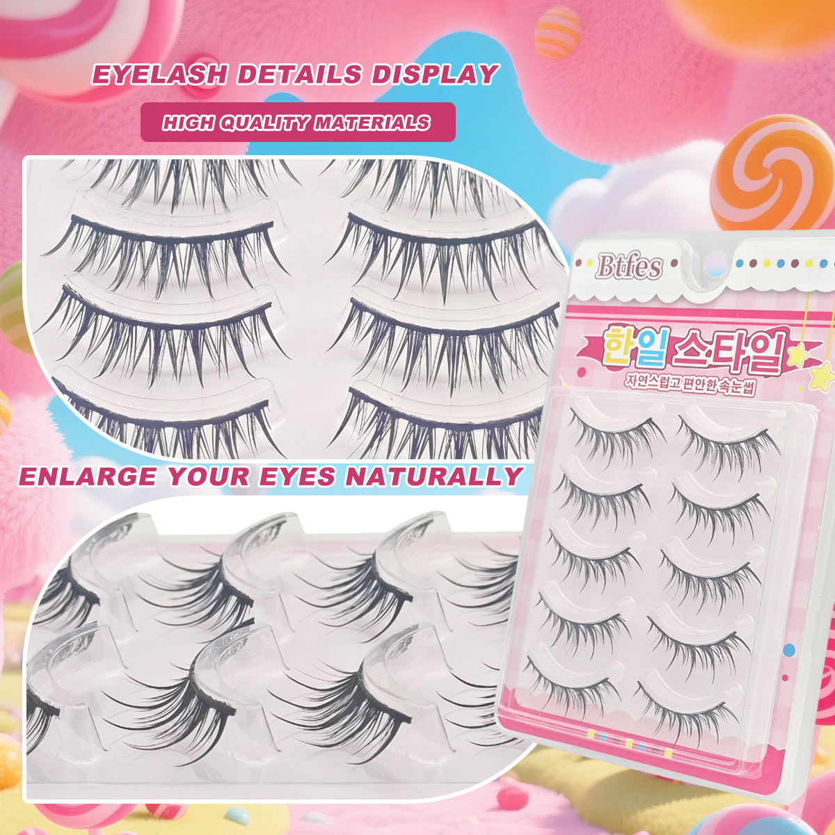 5 Pairs Dramatic Incremental A - Eyelash Extension Anime Style avaliação e preço