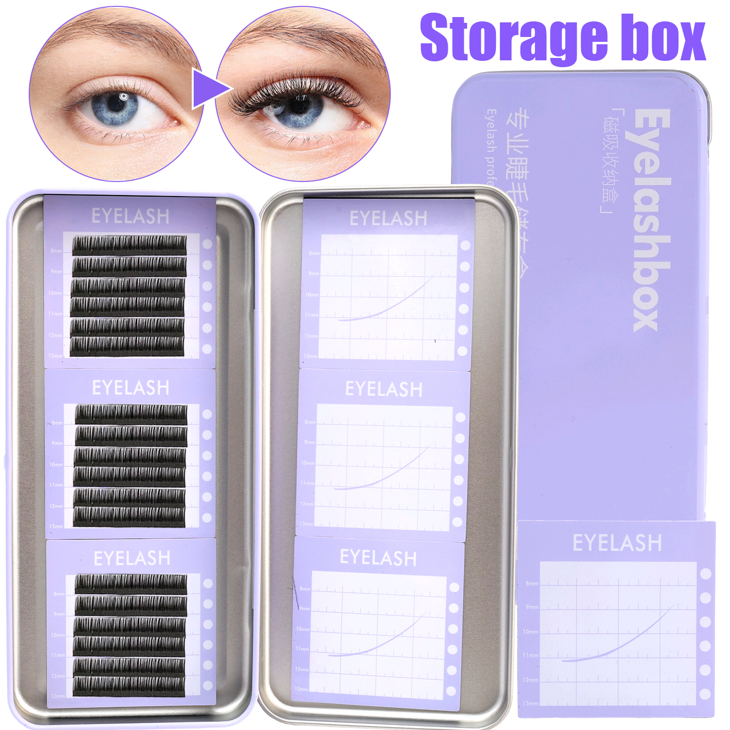 Women Magnetic Storage Box for - Eyelash Extension Menu avaliação e preço