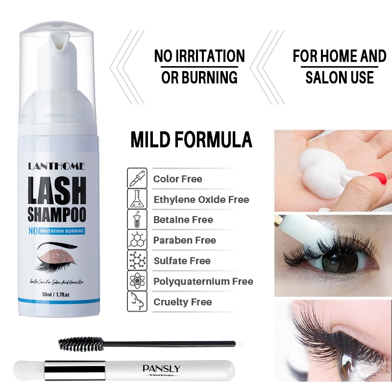 50ML Pro Eyelash Extension Sha - Eyelash Extension Foam Cleanser avaliação e preço