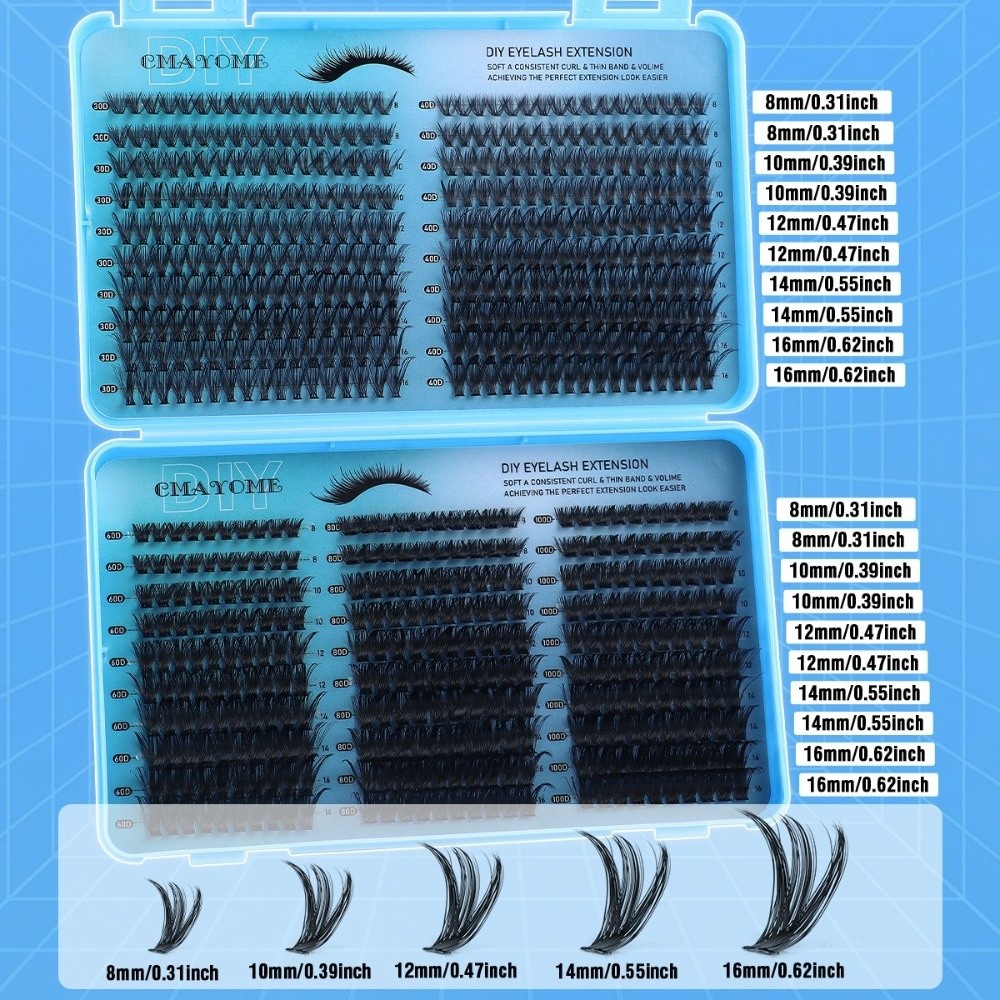 640Pcs 8-16mm Length False Eye - Eyelash Extension Volume Lashes avaliação e preço