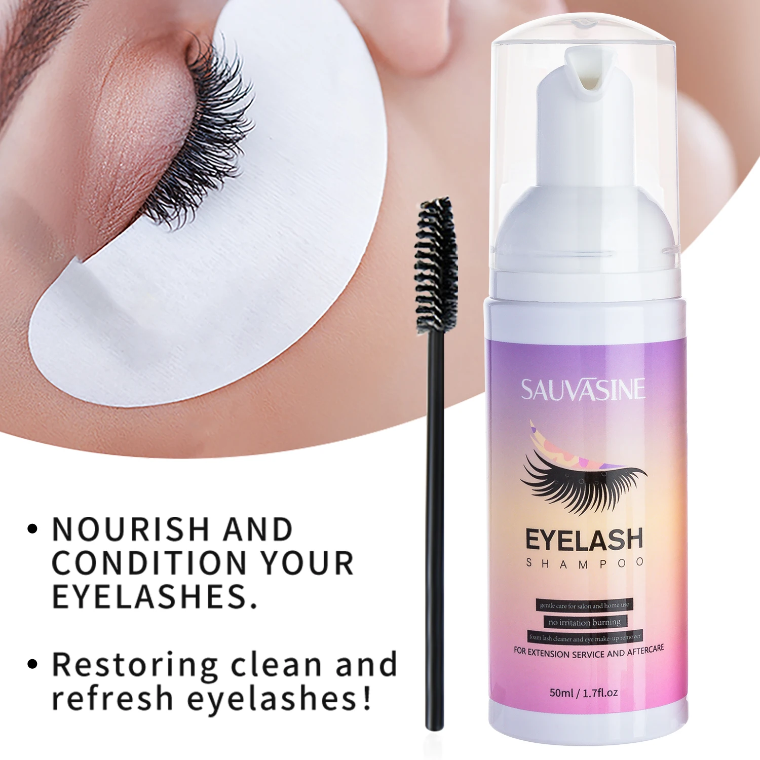 5/10PCS 50ML Eyelash Extension - Eyelash Extension Foam Cleanser avaliação e preço