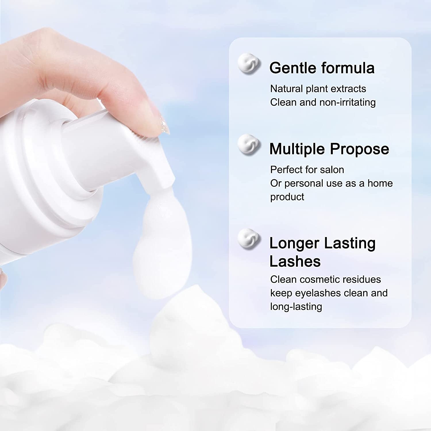 50ML Lanthome Pro Eyelash Exte - Eyelash Extension Foam Cleanser avaliação e preço
