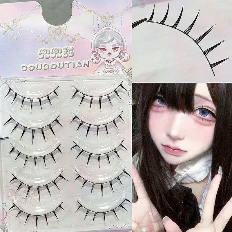 Doudoutian 5 Pairs Natural Man - Eyelash Extension Douyin avaliação e preço