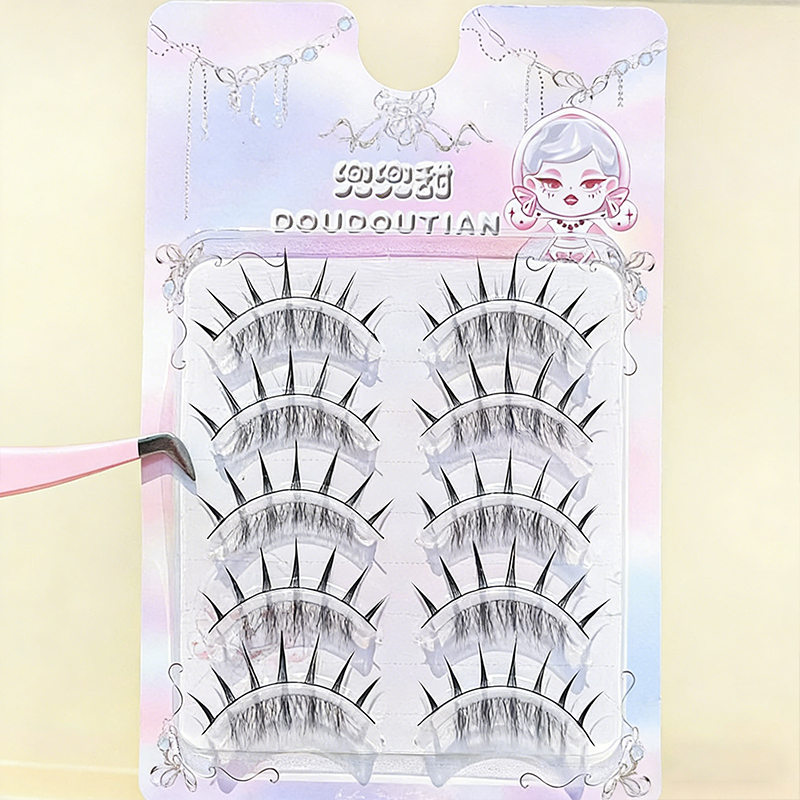 Doudoutian 5 Pairs Natural Man - Eyelash Extension Douyin avaliação e preço