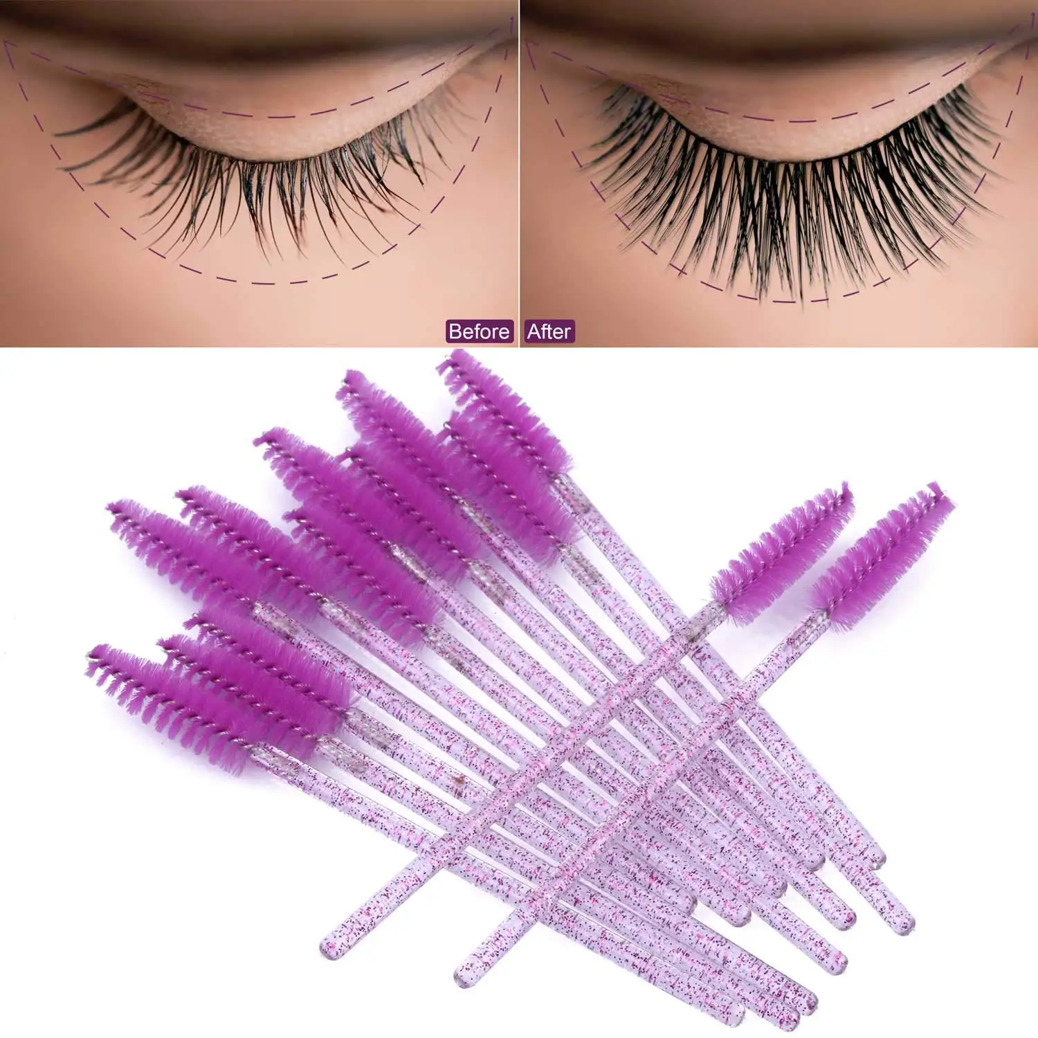 100/1000 /2000pcs Disposable M - Eyelash Extension Wholesale avaliação e preço