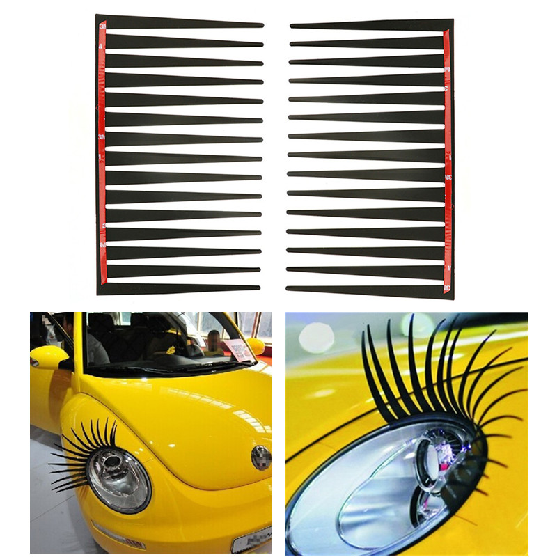 1pair Headlight Black Eyelash  - Lash Mapping Sticker avaliação e preço