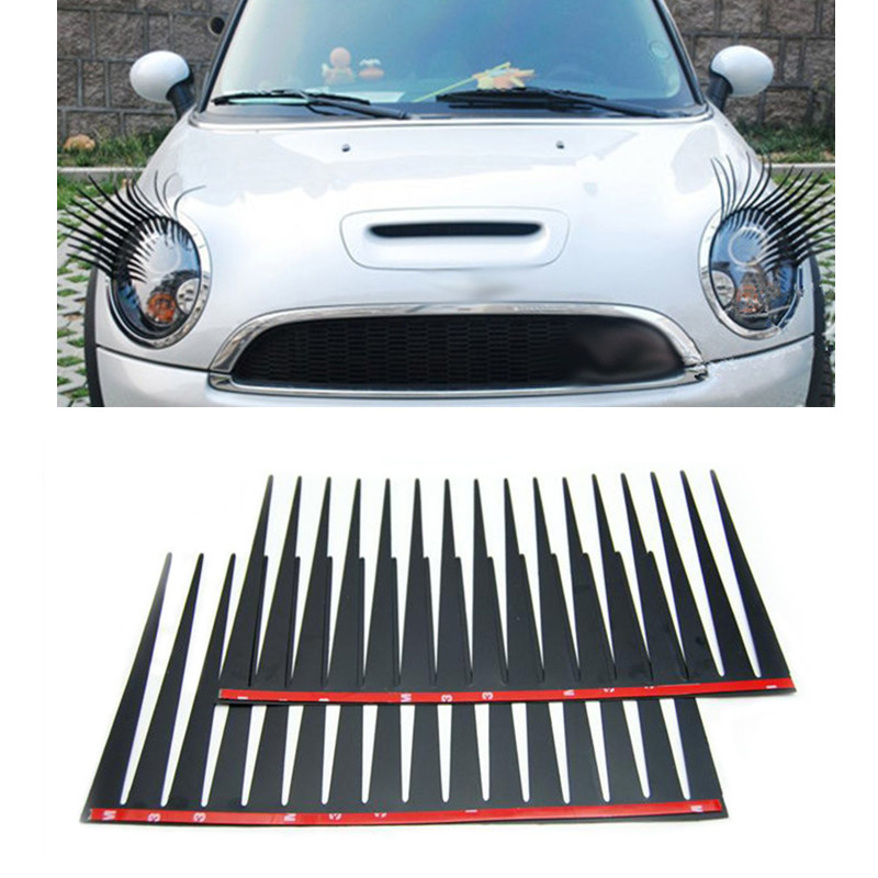 1pair Headlight Black Eyelash  - Lash Mapping Sticker avaliação e preço