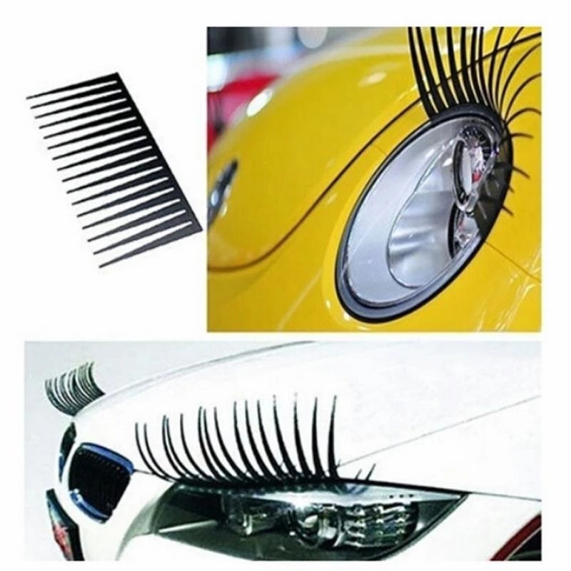 1pair Headlight Black Eyelash  - Lash Mapping Sticker avaliação e preço