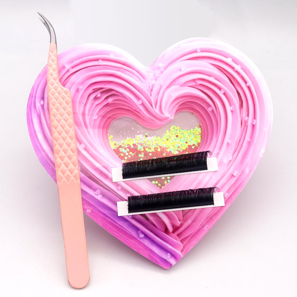 3D Heart-shaped Bling Dynamic  - Eyelash Extension Menu avaliação e preço