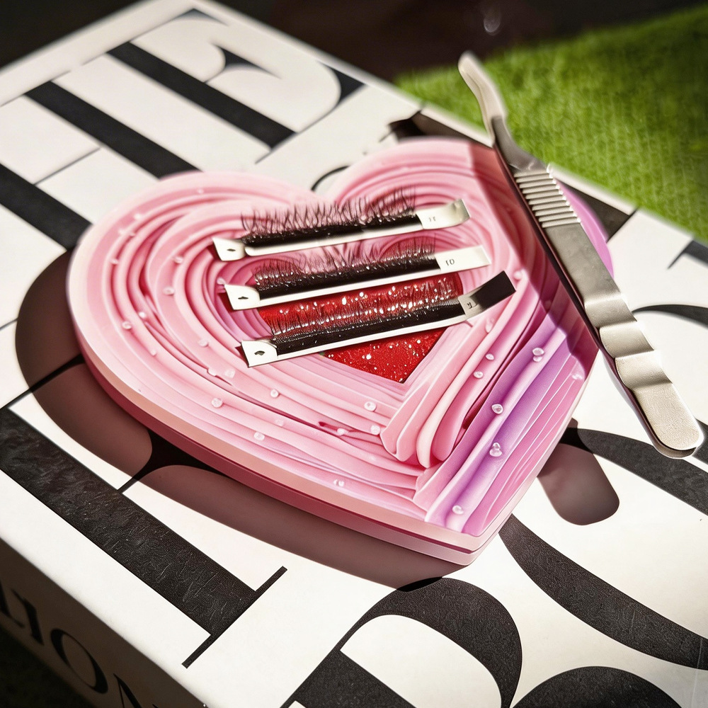3D Heart-shaped Bling Dynamic  - Eyelash Extension Menu avaliação e preço