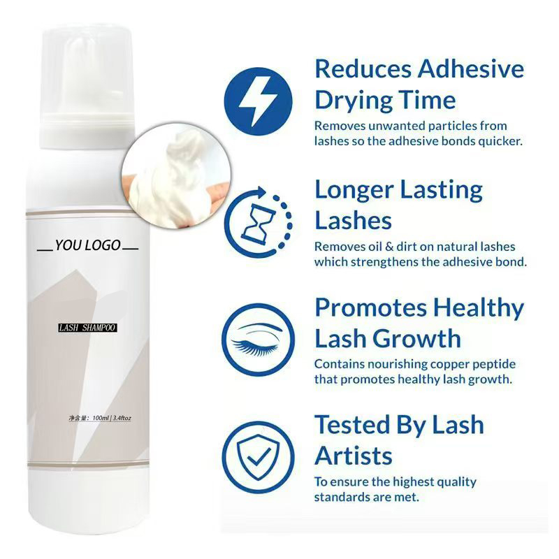 Custom Whipped Lash Cream Sham - Eyelash Extension Foam Cleanser avaliação e preço