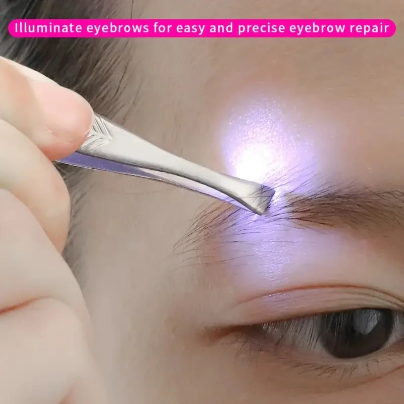 1/2pcs Eyebrow Tweezer with LE - Eyelash Extension Led avaliação e preço