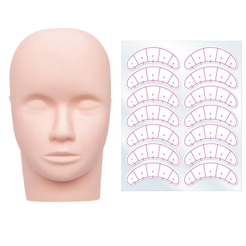 1pcs Training Head&10 sheet La - Lash Mapping Sticker avaliação e preço