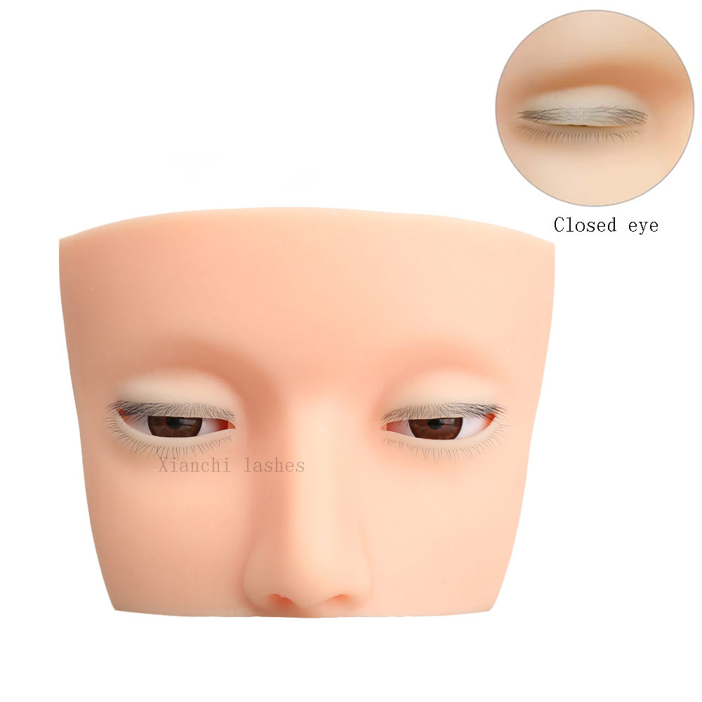 4 Layered Mannequin Head for E - Eyelash Extension Open Eye avaliação e preço