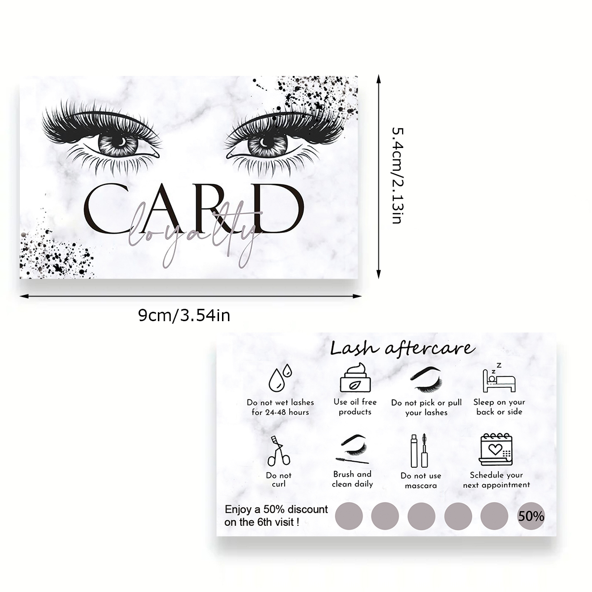 50Pcs/lot Marble Eyelash After - Eyelash Extension Menu avaliação e preço