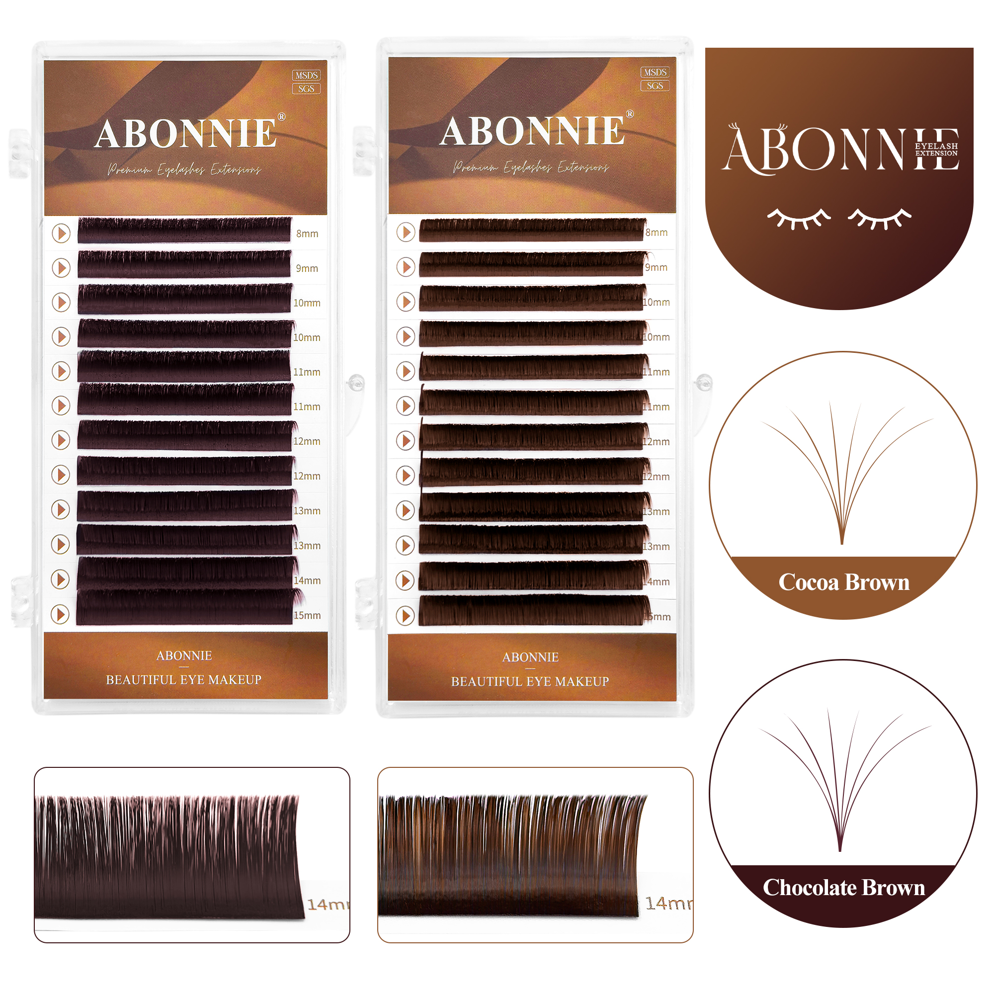 ABONNIE Cashmere Cocoa Chocola - Individual Lash Tray avaliação e preço