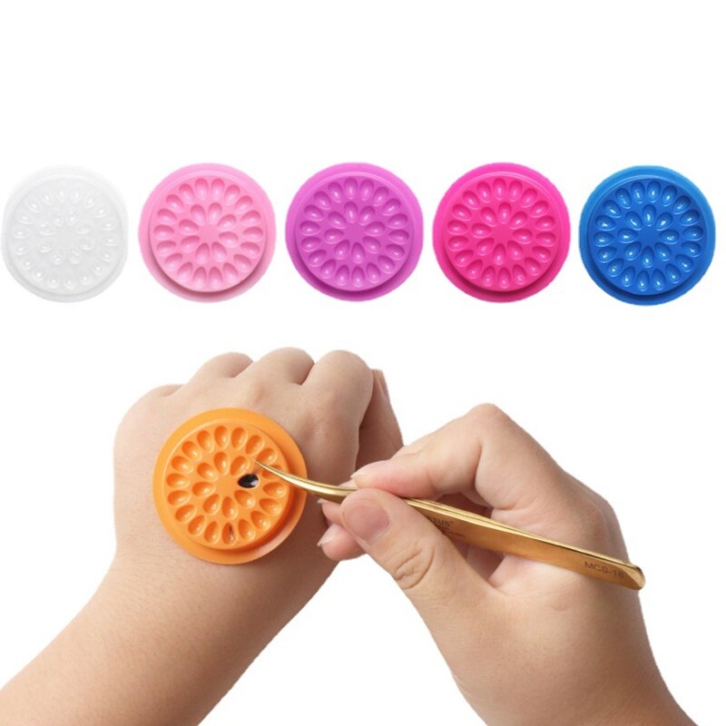 100pcs Eyelash Glue Holder Eye - Individual Lash Tray avaliação e preço