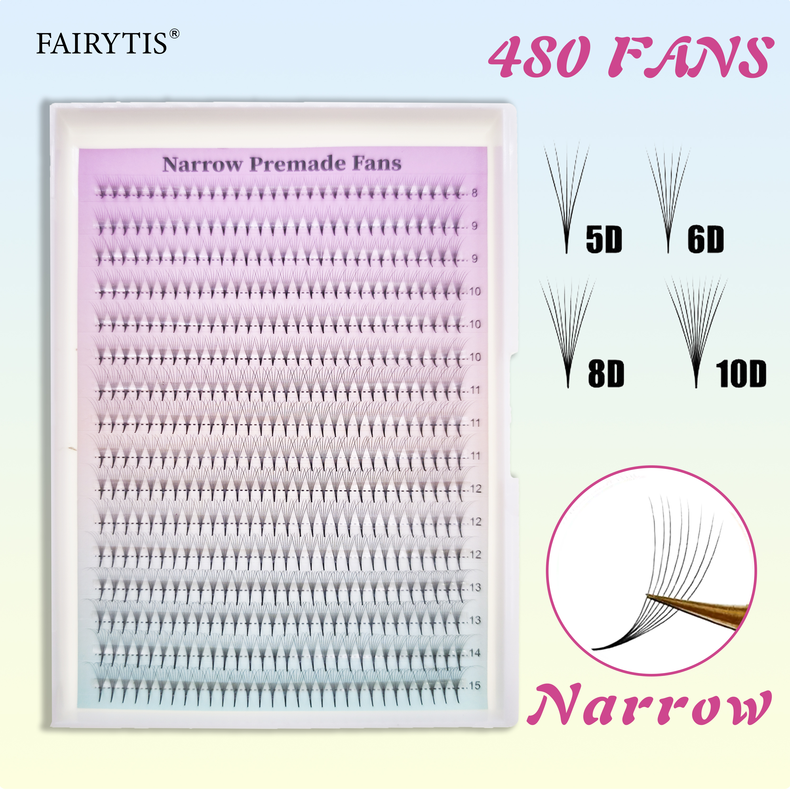 FAIRYTIS 480 Fans Premade Narr - Eyelash Extension Mega Volume avaliação e preço