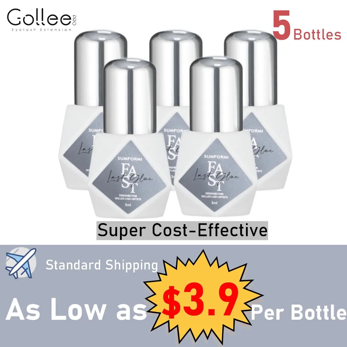 5 Bottle Eye Lash Glue No Irri - Eyelash Extension Open Eye avaliação e preço