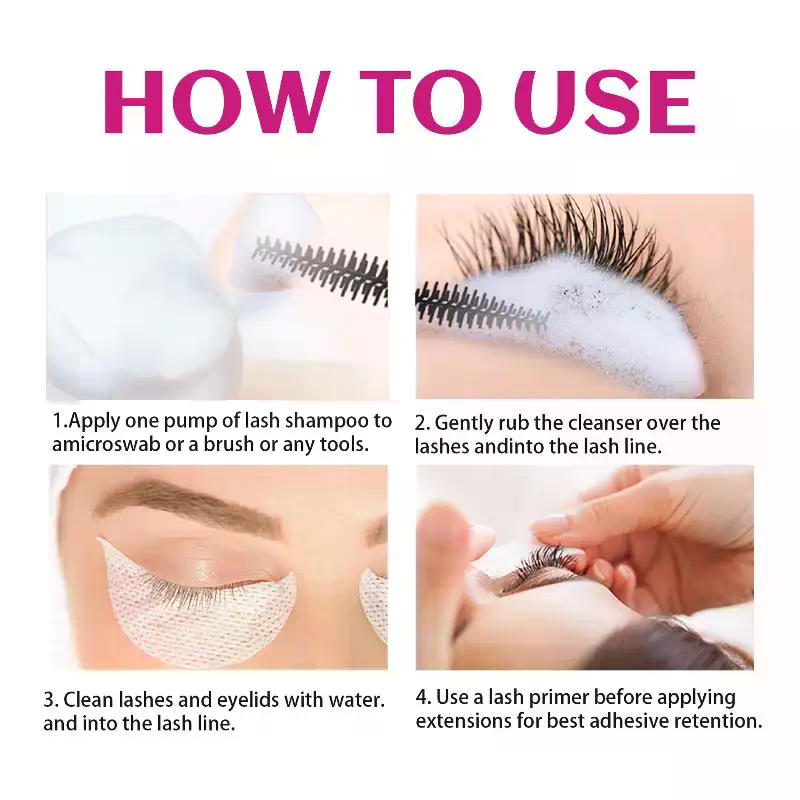 40ml Eyelash Extension Shampoo - Eyelash Extension Foam Cleanser avaliação e preço
