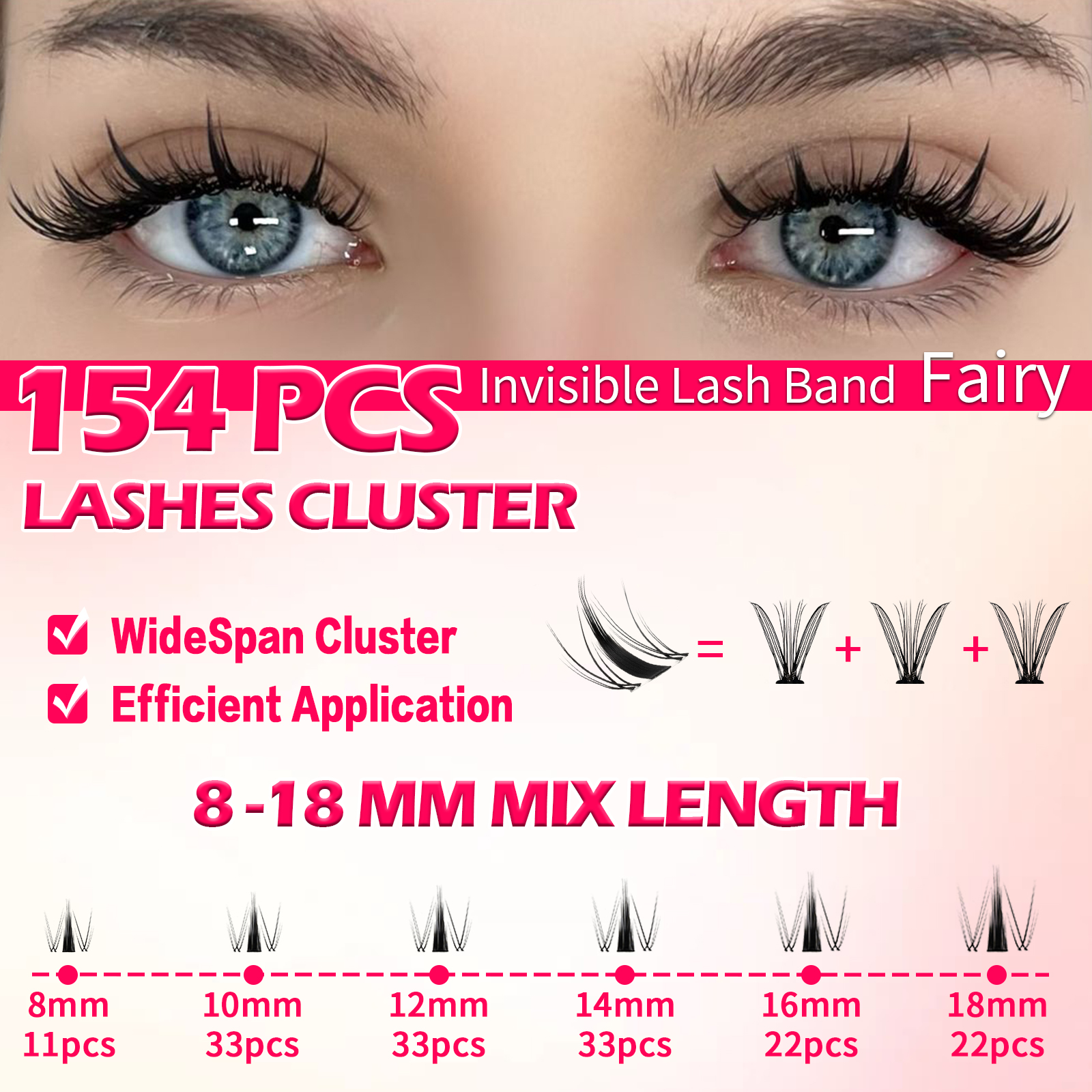 RITALASH 154pcs D Curl Cluster - Individual Lash Tray avaliação e preço