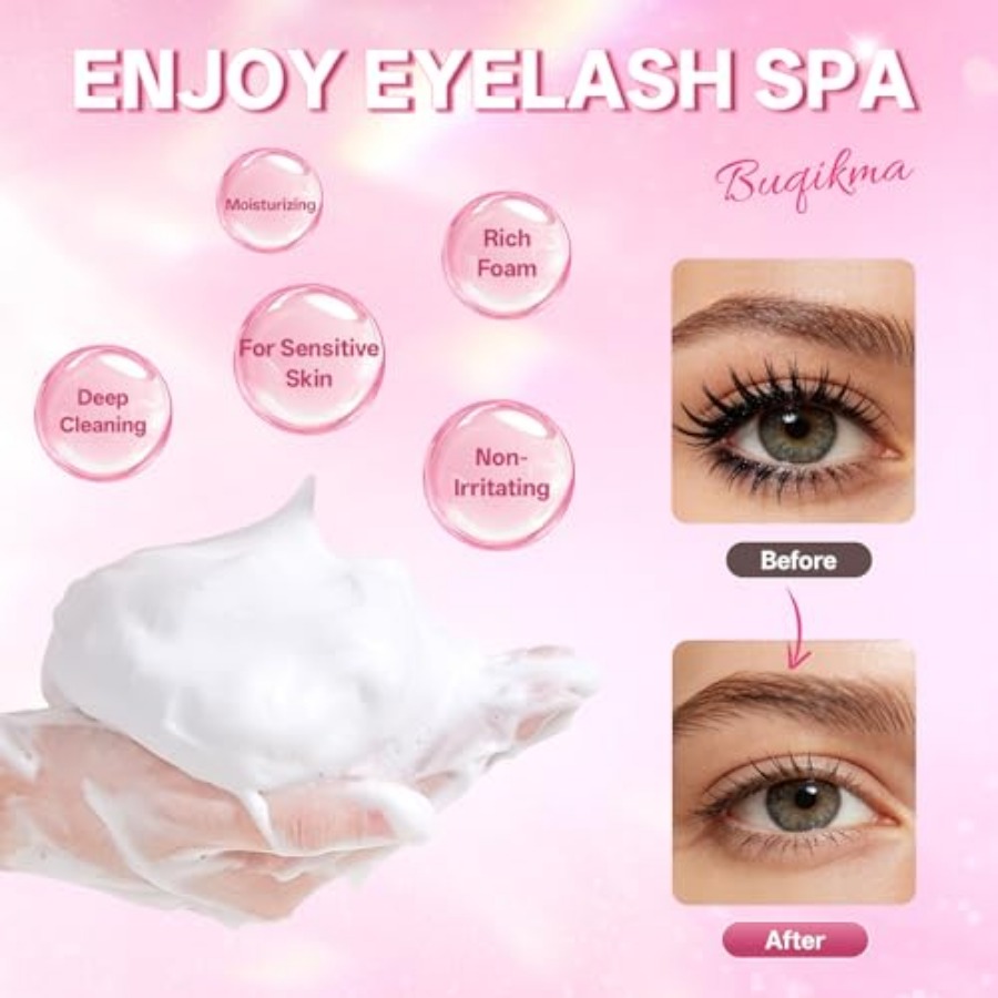 Lash Shampoo 2.11Floz Eyelash  - Eyelash Extension Foam Cleanser avaliação e preço
