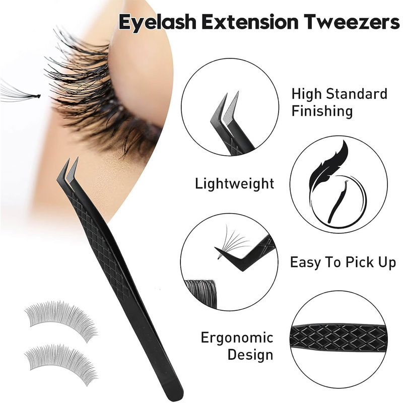 Fiber Tip False Lash Tweezers  - Eyelash Extension Mega Volume avaliação e preço